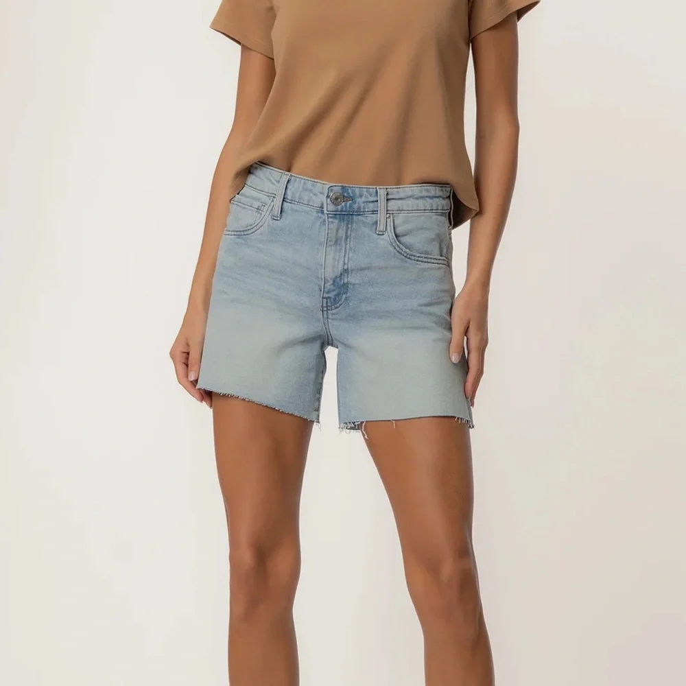 Kut From The Kloth Jane Long Short High Rise Cutoff Jean Denim Distressed 12